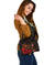 Polynesian Hawaii Kanaka Maoli Shoulder Handbag - Humpback Whale with Hibiscus (Golden) - Polynesian Pride