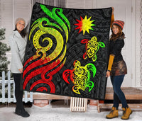 Nauru Premium Quilt - Reggae Tentacle Turtle - Polynesian Pride