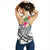 Papua New Guinea Polynesian Women's Racerback Tank - Summer Plumeria (White) - Polynesian Pride