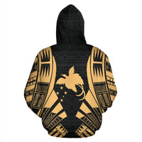 Papua New Guinea Polynesian ll Over Hoodie Yellow Tattoo - Polynesian Pride