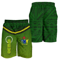 Cook Islands Men Shorts Polynesian Tattoo Seashore - Polynesian Pride