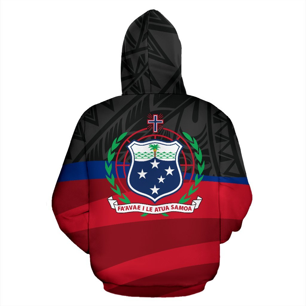 Samoa Polynesian Hoodie Smoa Flag Coat of Arms - Polynesian Pride