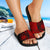 Hawaii Slide Sandals Red Black - Circle Style - Polynesian Pride