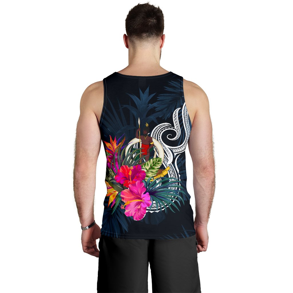 Vanuatu Polynesian Men's Tank Top - Tropical Flower - Polynesian Pride