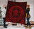 Hawaiian Kakau Honu Arc Red Polynesian Premium Quilt - Polynesian Pride