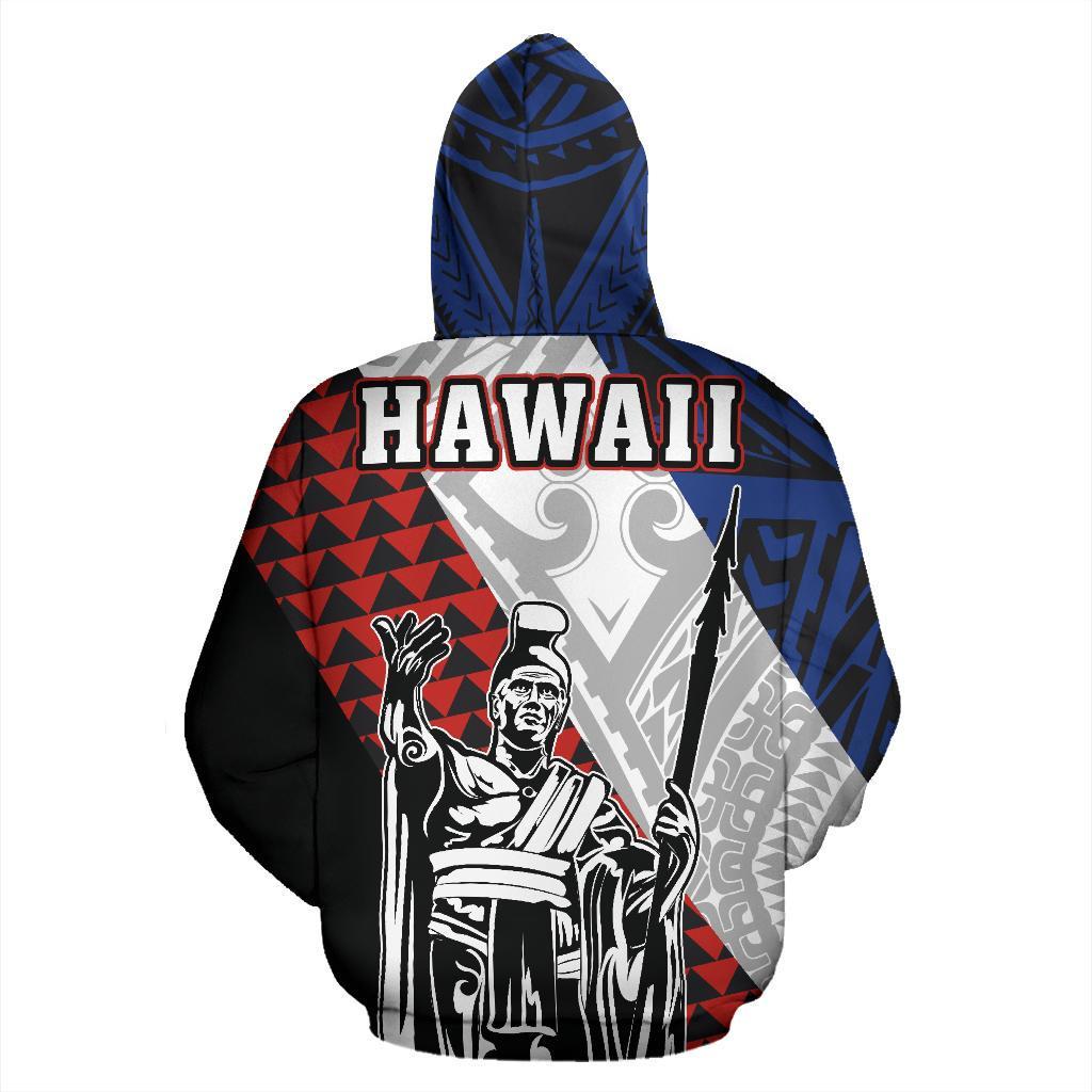Hawaii Kanaka Cover Kakau Polynesian King Hoodie (Zipper) - Polynesian Pride