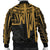 American Samoa Personalised Men's Bomber Jacket - Seal With Polynesian Pattern Heartbeat Style (Gold) - Polynesian Pride