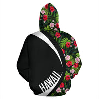 Kanaka Tropical Flower Mix Zipper Hoodie Circle Style - Polynesian Pride
