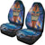 Tiki Night Background Car Seat Covers Universal Fit White - Polynesian Pride
