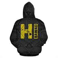 Polynesian Suffer Kanaka Warrior Hawaii Hoodie Yellow - Polynesian Pride