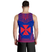 Wallis And Futuna Men's Tank Top - Polynesian Chief Flag Version - Polynesian Pride