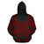 Turtle All Over Hoodie Red Tattoo Style - Polynesian Pride