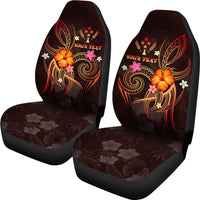 Kosrae Polynesian Personalised Car Seat Covers - Legend of Kosrae (Red) - Polynesian Pride