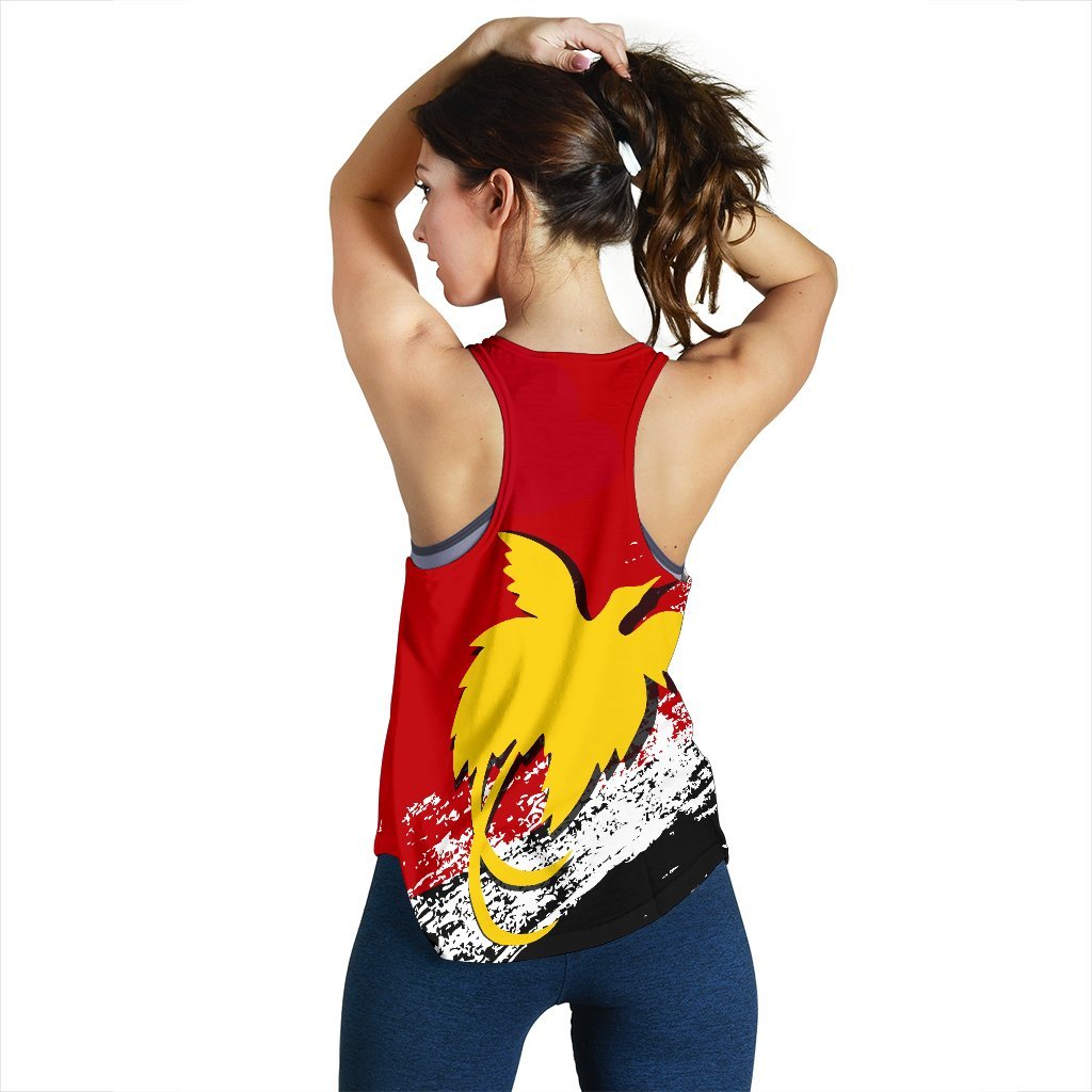 Papua New Guinea Special Women's Racerback Tank A7 - Polynesian Pride