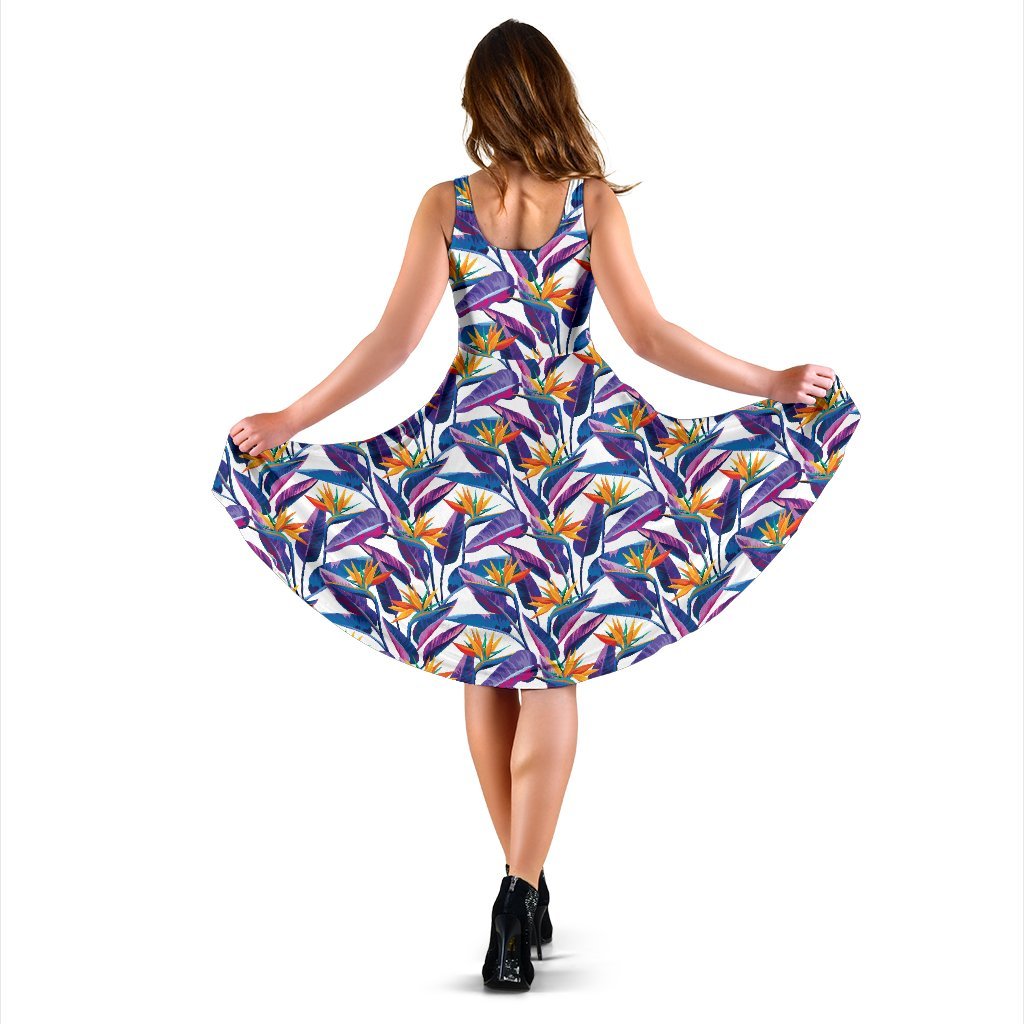 Hawaii Tropical Strelitzia Midi Dress - Polynesian Pride