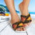 Tokelau Slide Sandals - Gold Plumeria - Polynesian Pride