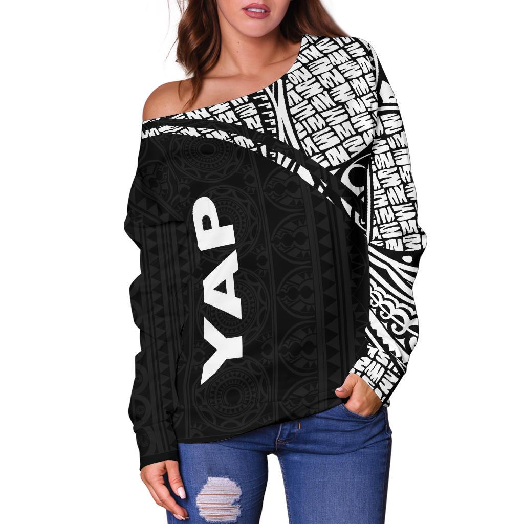 Yap Women's Off Shoulder Sweater - Curve Style - Polynesian Pride