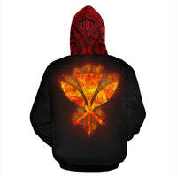 Hawaii Fire All Over Hoodie - Polynesian Pride