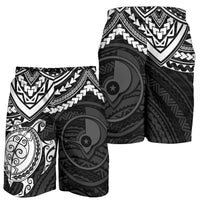 Yap Polynesian Shorts (Men) - White Turtle - Polynesian Pride