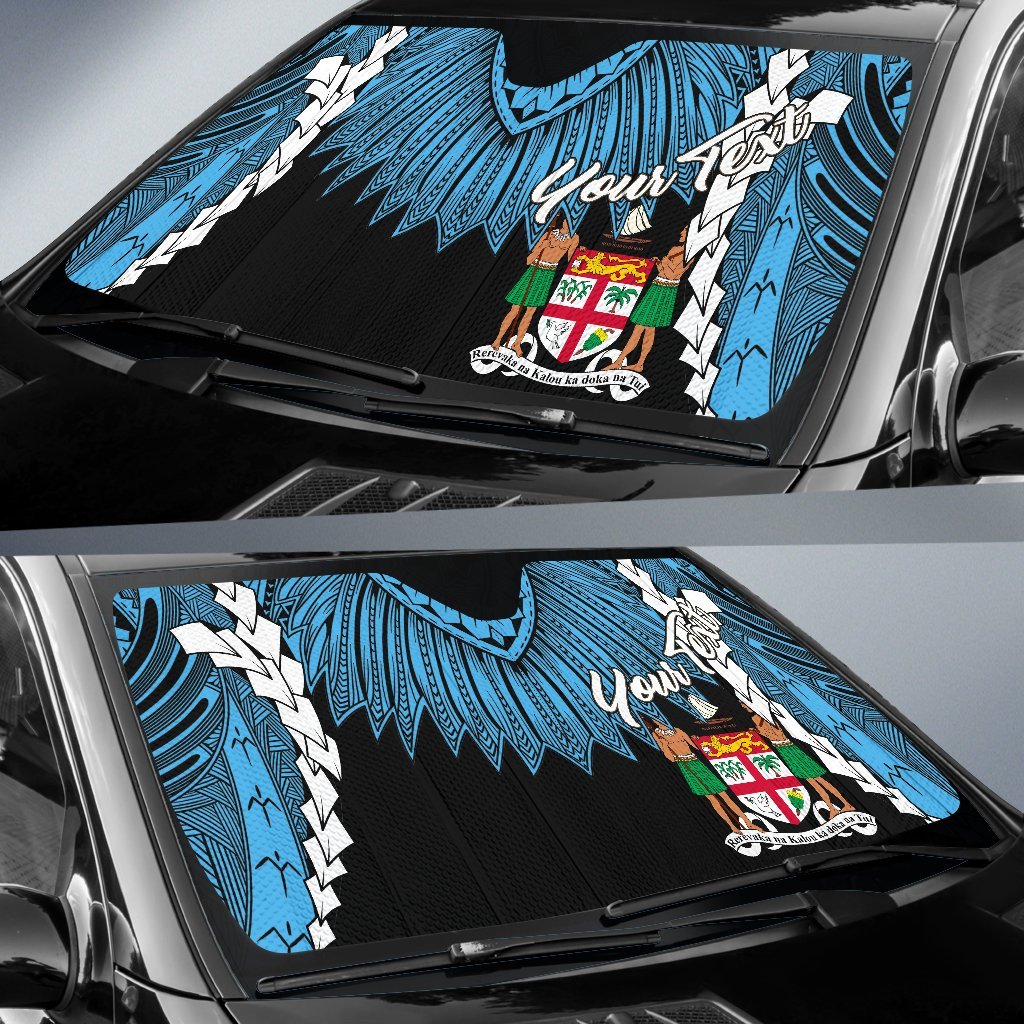 Fiji Polynesian Custom Personalised Sun Shades - Tribal Wave Tattoo Flag Style - Polynesian Pride