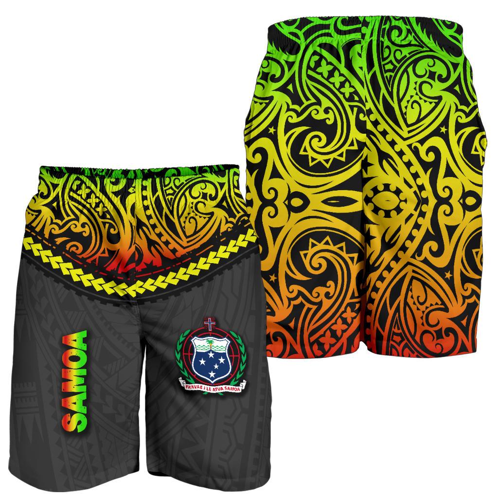 Samoa Men Shorts Polynesian Tattoo Seashore - Polynesian Pride