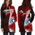 Northern Mariana Islands Polynesian Hoodie Dress - Coat Of Arm With Hibiscus - Polynesian Pride