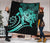 Hawaii Turtle Hibiscus Polynesian Vintage Premium Quilt - Turquoise - Polynesian Pride