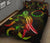 Cook Islands of Micronesia Polynesian Quilt Bed Set - Turtle With Blooming Hibiscus Reggae - Polynesian Pride