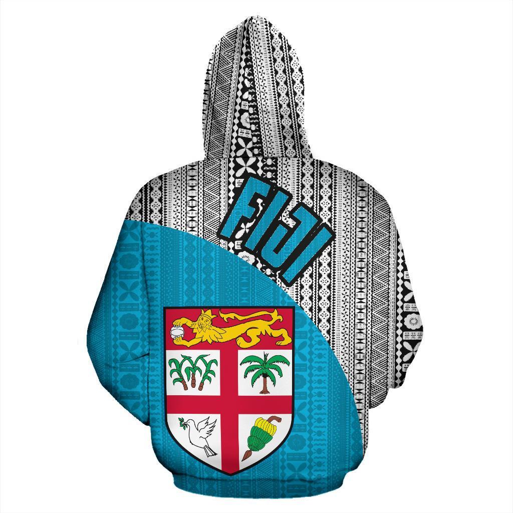 Fiji Tapa Zip up Hoodie Fiji Flag 03 - Polynesian Pride