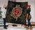 Hawaii Shark Hibiscus Gold Premium Quilt - Polynesian Pride