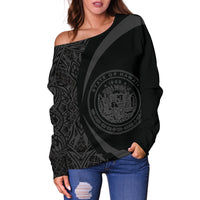Hawaii Polynesian Women's Off Shoulder Sweater 01 - Polynesian Pride