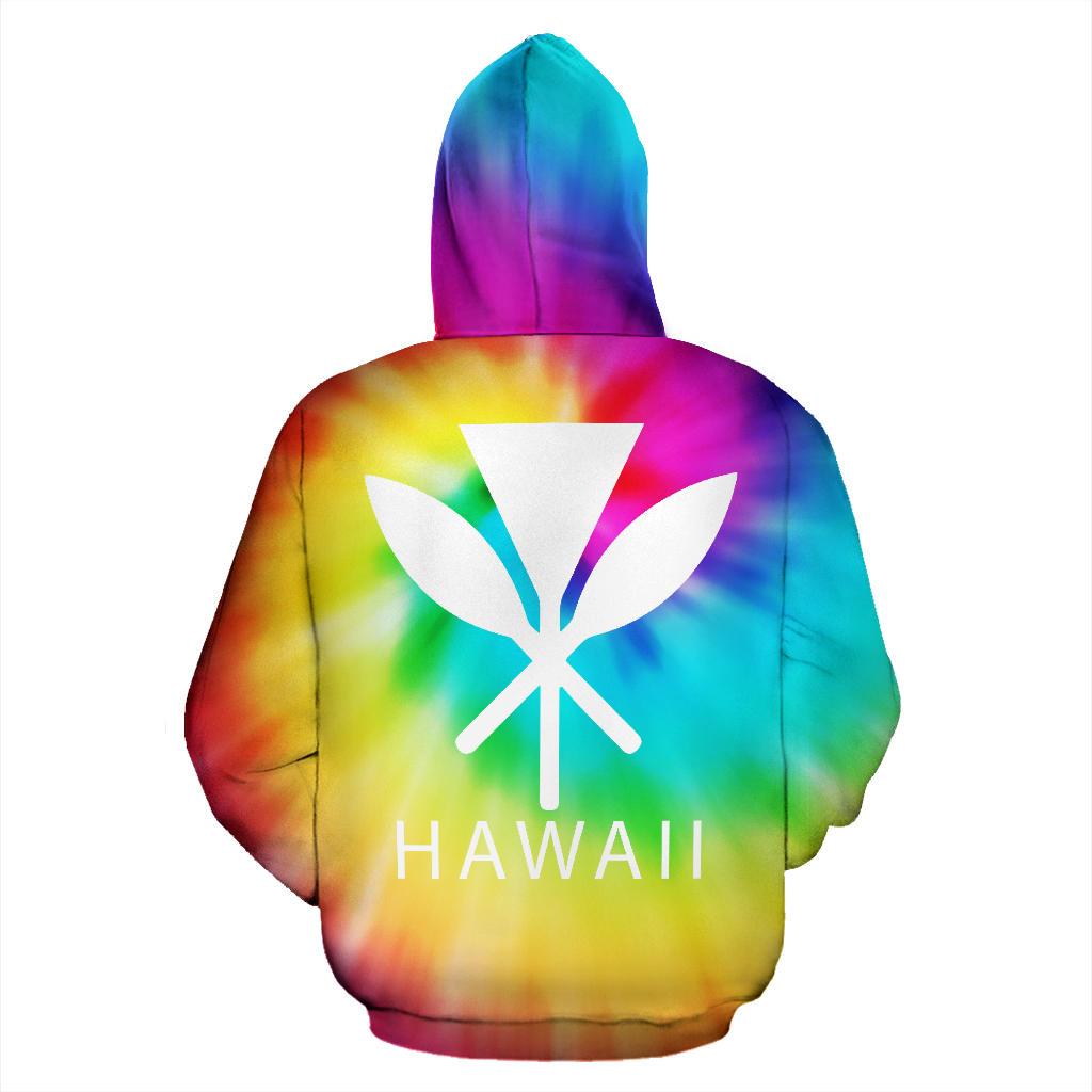 Hawaiian Kanaka Hoodie Tie Dye - Polynesian Pride