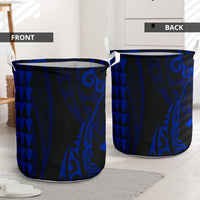 Hawaii Kakau Blue Polynesian Laundry Basket AH - Polynesian Pride