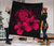 Hawaii Hibiscus Premium Quilt - Turtle Map - Calico Red - Polynesian Pride