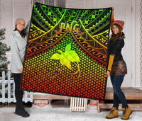 Polynesian Papua New Guinea Premium Quilt - Reggae Vintage Polynesian Patterns - Polynesian Pride