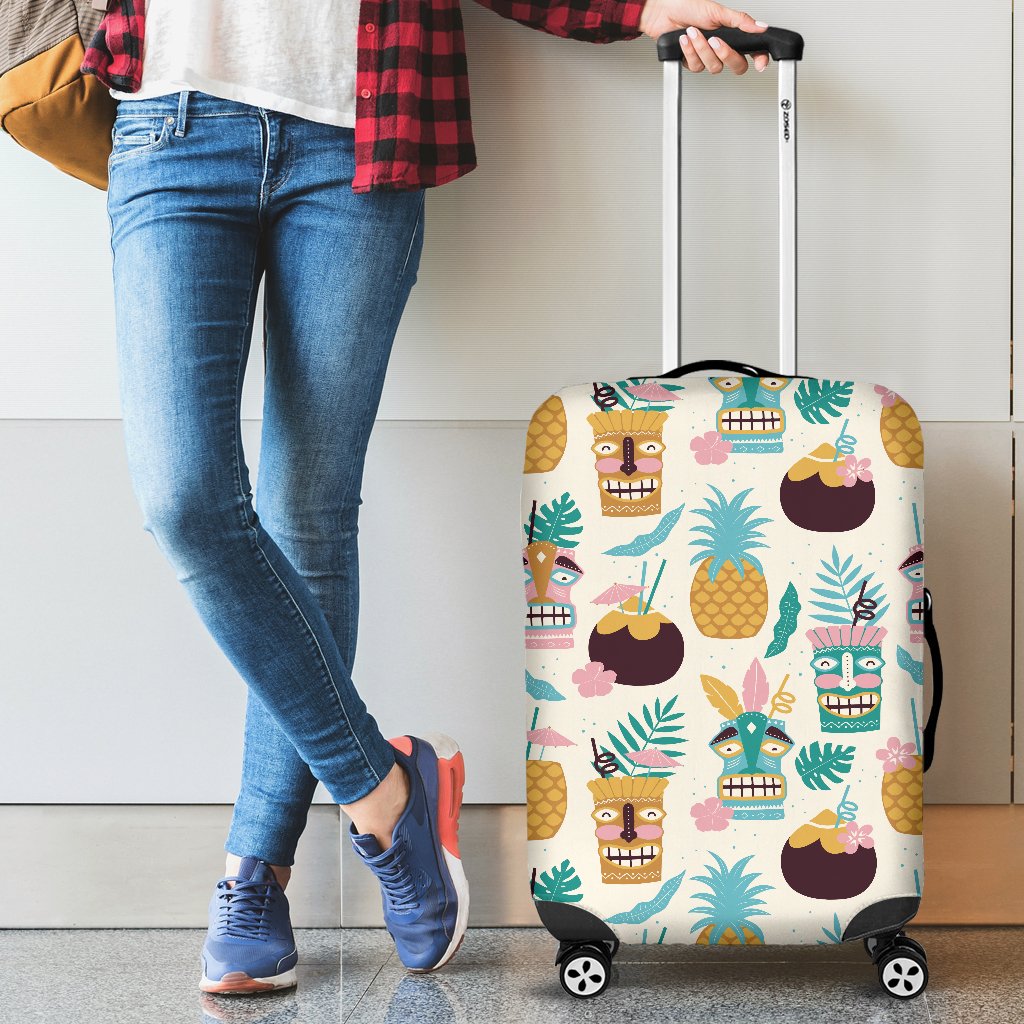 Pattern Luggage Cover Black - Polynesian Pride