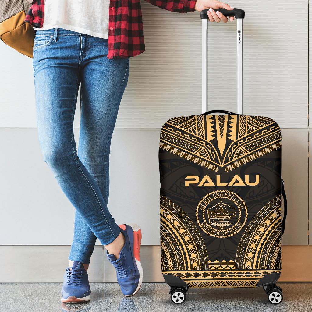 Palau Polynesian Chief Luggage Cover - Gold Version - Polynesian Pride