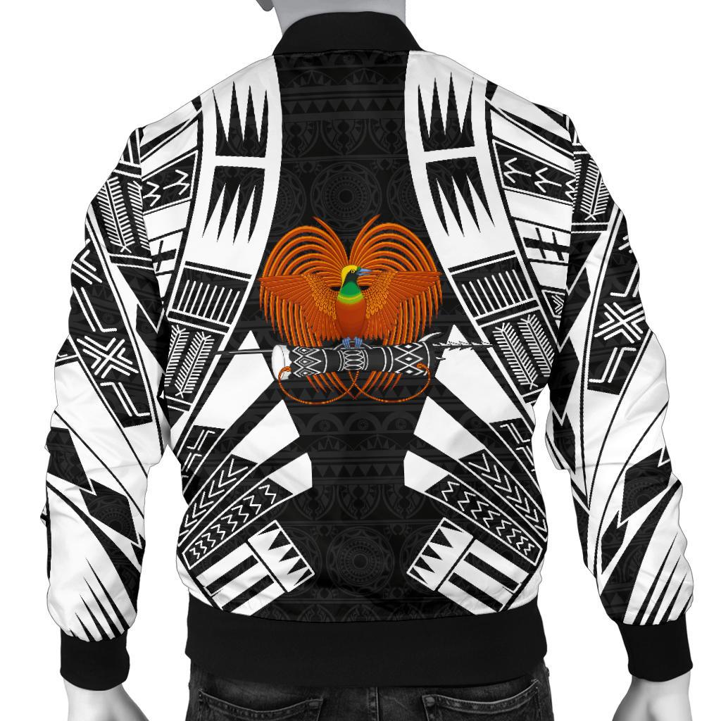 Papua New Guinea Men Bomber Jackets - Polynesian Tattoo Black - Polynesian Pride