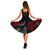 Polynesian Midi Dress - Black Red Floral - Polynesian Pride