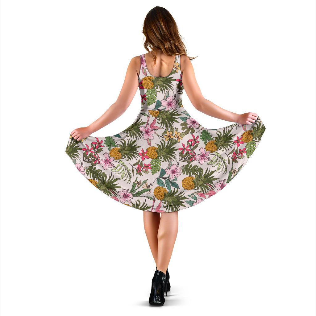 Hawaii Tropical Pineaapple Midi Dress - Polynesian Pride
