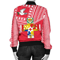 Mate Ma'a Tonga Women Bomber Jacket Coat Of Arms - Polynesian Pride