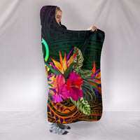 Vanuatu Hooded Blanket - Summer Hibiscus - Polynesian Pride
