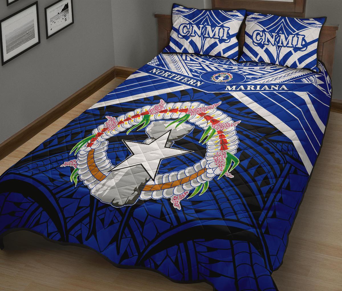 Northern Mariana Islands Rugby Quilt Bed Set Spirit - Cnmi - Polynesian Pride