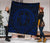 Hawaiian Kakau Honu Arc Blue Polynesian Premium Quilt - Polynesian Pride