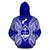 Guam Polynesian All Over Zip up Hoodie Map Blue - Polynesian Pride