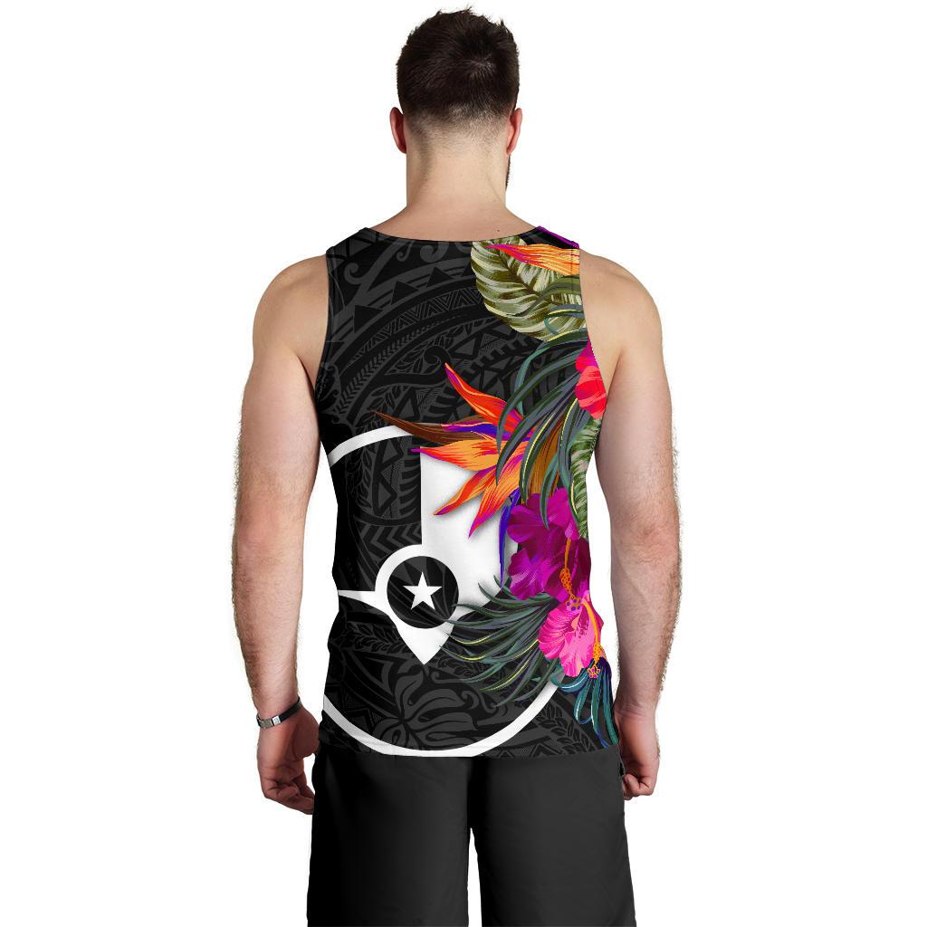 Yap Men's Tank Top - Polynesian Hibiscus Pattern - Polynesian Pride