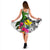 Hawaii Midi Dress White - Turtle Plumeria Banana Leaf - Polynesian Pride