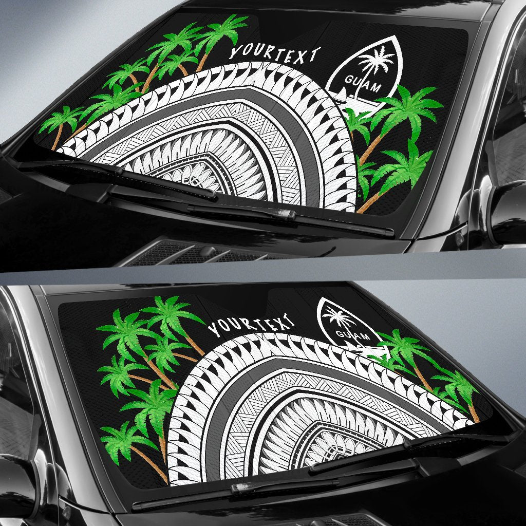 Guam Custom Personalised Auto Sun Shades - Ginger Lei Pattern - Polynesian Pride