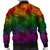 Polynesian Men's Bomber Jacket - Green Hibiscus Patterns - Polynesian Pride