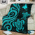 Papua New Guinea Premium Blanket - Turquoise Tentacle Turtle - Polynesian Pride